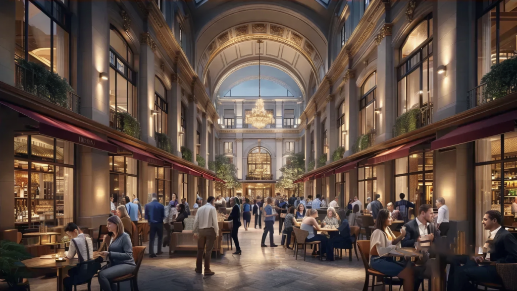 l'extérieur d'un établissement publique