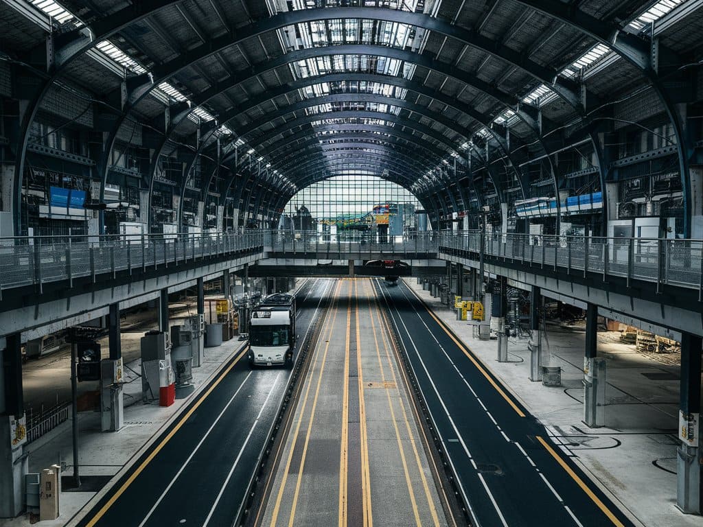 l'interieur d'un hub de transit